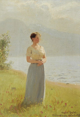 Hans Dahl - Girl Beside A Fjord.webp