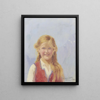 Hans Dahl - Portrait Of A Young Girl.webp