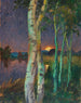 Álamo al atardecer - Hans Emil Oberländer — vista de la obra