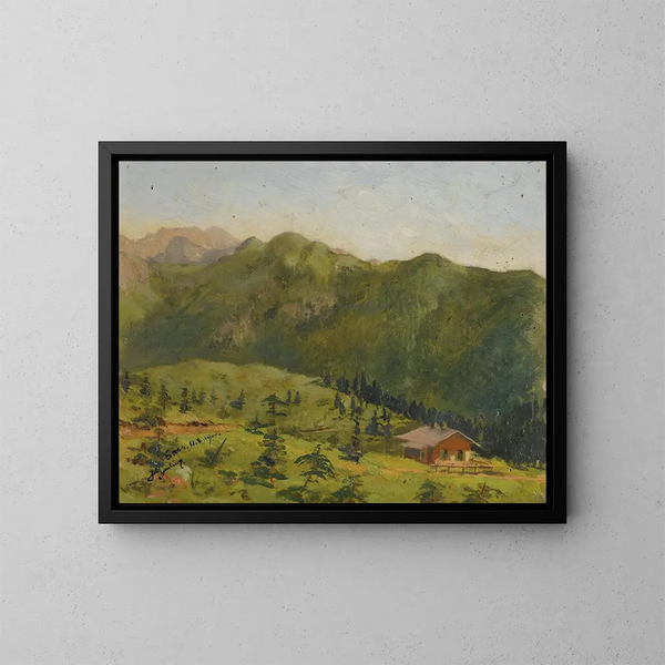 The Hunting Pavilion of Saas in Liechtenstein - Hans Gantner — framed artwork on a wall