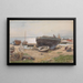 Un puerto en el mar Báltico - Hans Gude — cuadro enmarcado en la pared