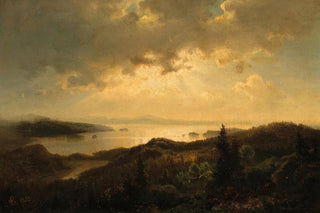 a dusk scene in Norway - Hans Gude — artwork view