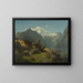 Balestrand - Hans Gude — cuadro enmarcado en la pared