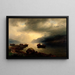 Funeral procession painting on the Sognefjord - Hans Gude — framed artwork on a wall