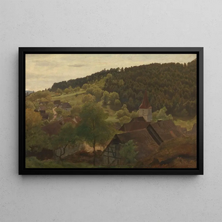 Hans Gude - Landscape from Ebersteinburg in Baden.webp