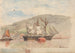 Ship at Bjørvika - Hans Gude — artwork view