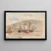 Ship at Bjørvika - Hans Gude — framed artwork on a wall