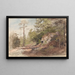 interior de bosque en Sarabråten - Hans Gude — cuadro enmarcado en la pared