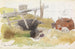 Lugar de lavado en la playa de Feste - Hans Gude — vista de la obra