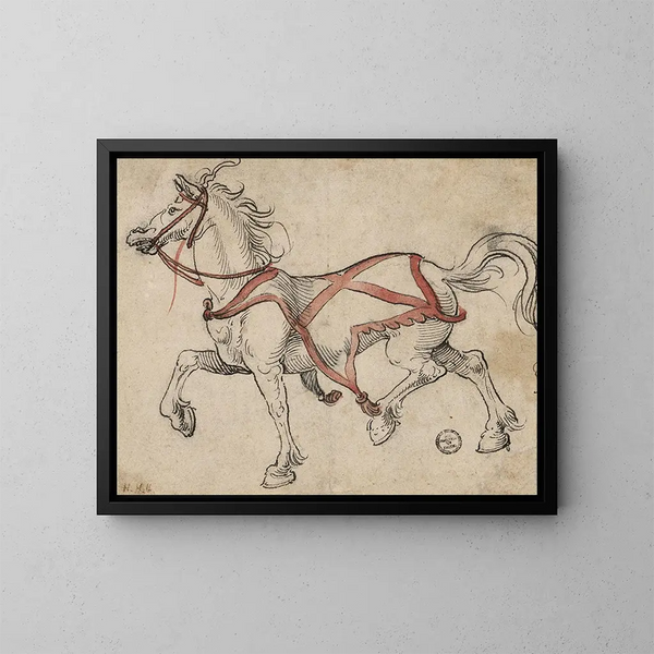 de caballo de tiro - Hans Holbein el Joven — cuadro enmarcado en la pared