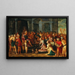 Solomon and the Queen of Sheba - Hans Jordaens the Elder — framed artwork on a wall