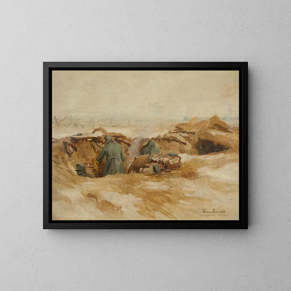 Tranchée de protection - Hans Larwin — framed artwork on a wall
