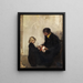 Madre con niño y muñeca - Hans Looschen — cuadro enmarcado en la pared