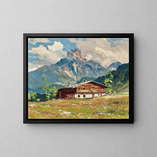 Vista de las diócesis de Filzmoos - Hans Maurus — cuadro enmarcado en la pared