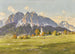 Obergrainau con Zugspitze y Waxenstein - Hans Maurus — vista de la obra