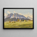 Obergrainau con Zugspitze y Waxenstein - Hans Maurus — cuadro enmarcado en la pared
