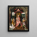 Virgin and Child Painting - Hans Memling — framed artwork on a wall