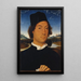 Portrait of an unknown man with a letter - Hans Memling — framed artwork on a wall