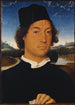 Portrait of an unknown man with a letter - Hans Memling — artwork view
