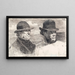 Les Deux Valets de Ferme - Hans Nikolaj Hansen — framed artwork on a wall