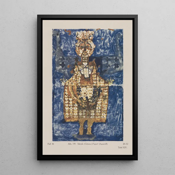 Figura sagrada idolátrica - Hans Prinzhorn — cuadro enmarcado en la pared