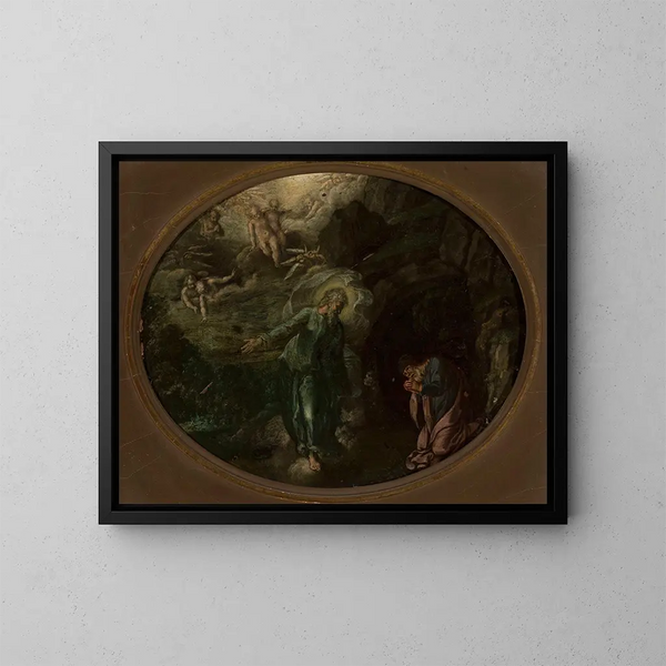 Dios hablando a Noé - Hans Rottenhammer — cuadro enmarcado en la pared