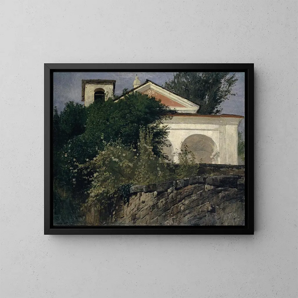Capilla cerca de Contra - Hans Sandreuter — cuadro enmarcado en la pared