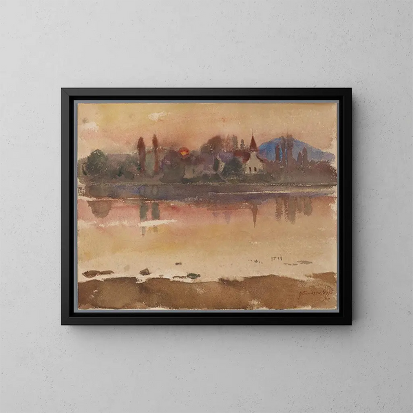 Atardecer - Hans Sandreuter — cuadro enmarcado en la pared