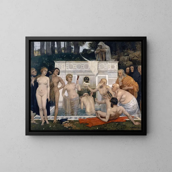 La Fontaine de jouvence - Hans Sandreuter — cuadro enmarcado en la pared