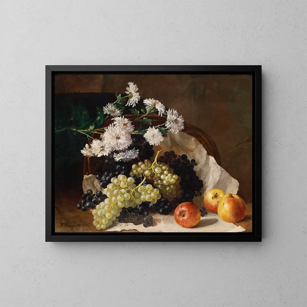 Autumn Still Life Painting - Hans Temple — framed artwork on a wall