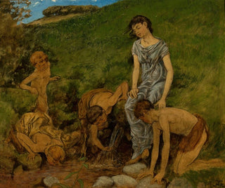 En primavera cerca de la fuente - Hans Thoma — vista de la obra