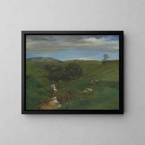 Prairie de la Selva Negra cerca de Bernau - Hans Thoma — cuadro enmarcado en la pared