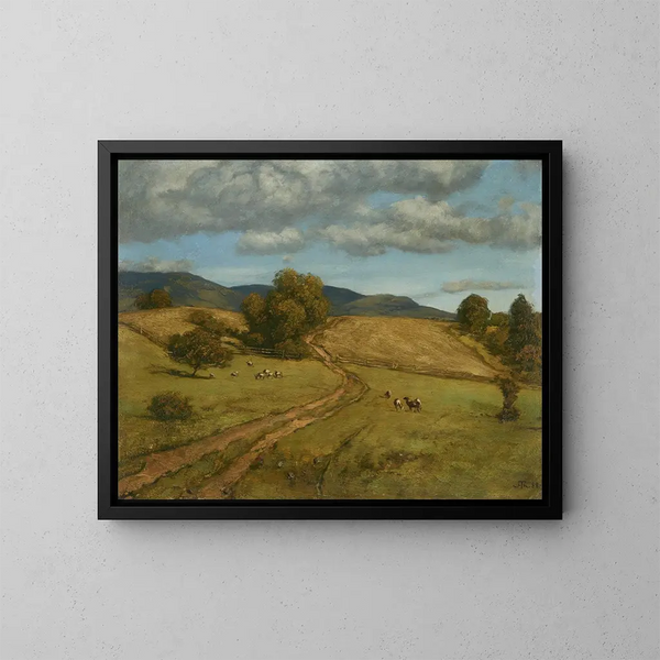 Alturas de la Selva Negra en un día nublado - Hans Thoma — cuadro enmarcado en la pared