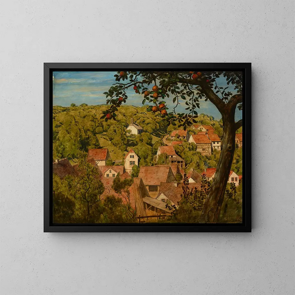 Vista en Mamolsheim - Hans Thoma — cuadro enmarcado en la pared