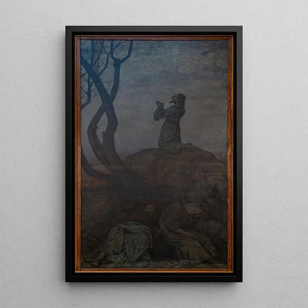 Cristo en el Monte de los Olivos - Hans Thoma — cuadro enmarcado en la pared