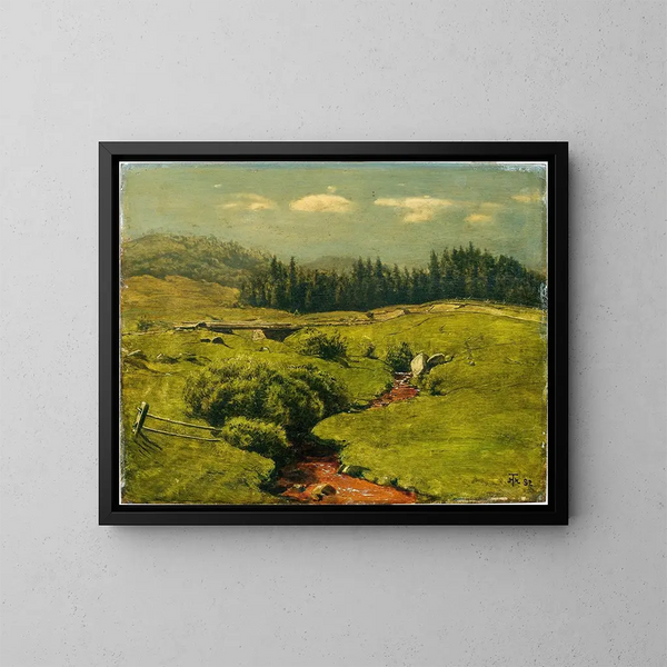 El arroyo marrón - Hans Thoma — cuadro enmarcado en la pared