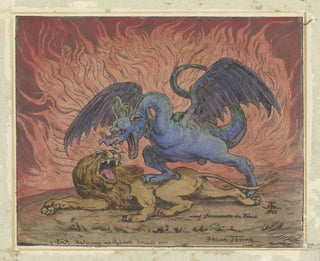 Dragón y león - Hans Thoma — vista de la obra