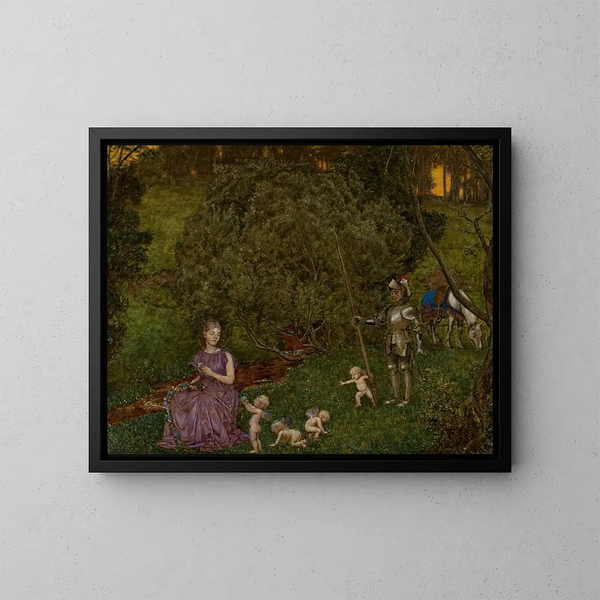 Caballero de fábula - Hans Thoma — cuadro enmarcado en la pared