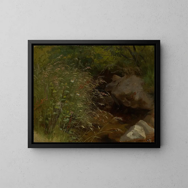 Mujer junto al agua - Hans Thoma — cuadro enmarcado en la pared