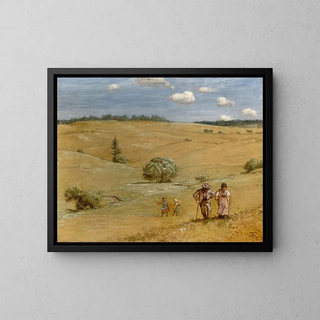 Paisaje ondulado - Hans Thoma — cuadro enmarcado en la pared