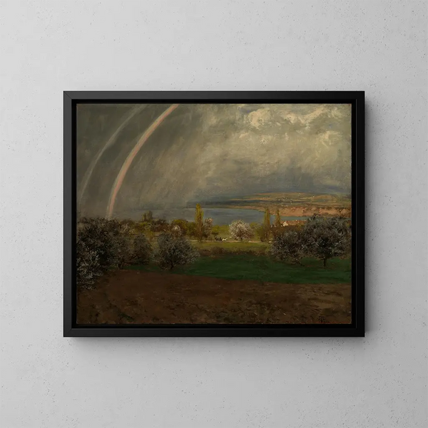 Landscape Painting near Ermatingen - Hans Thoma — framed artwork on a wall