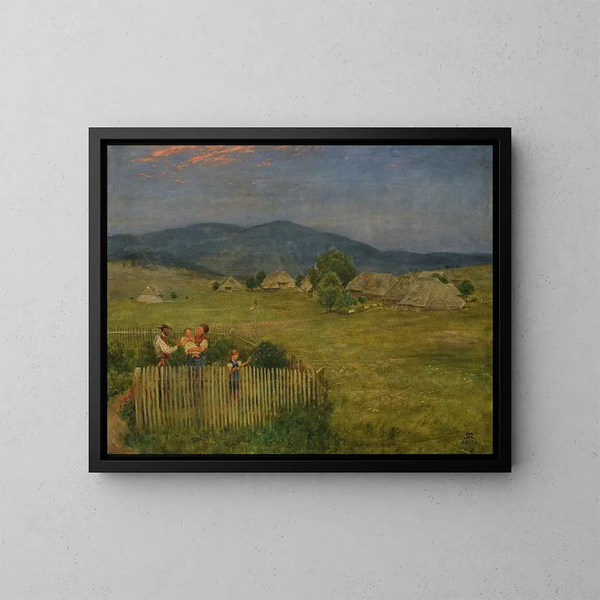 Petit jardin dans la Forêt-Noire - Hans Thoma — framed artwork on a wall