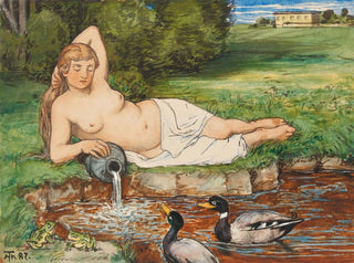 Nymphe au bord d'un ruisseau - Hans Thoma — artwork view