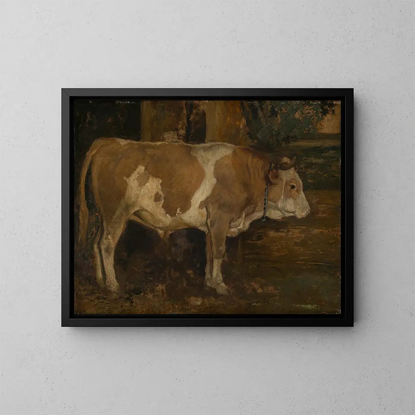 Buey en el bosque - Hans Thoma — cuadro enmarcado en la pared