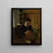 Girl Dressmaker - Hans Thoma — framed artwork on a wall