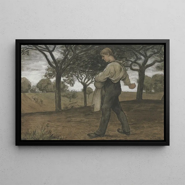 El Sembrador - Hans Thoma — cuadro enmarcado en la pared