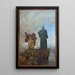 La Tentación de Cristo - Hans Thoma — cuadro enmarcado en la pared