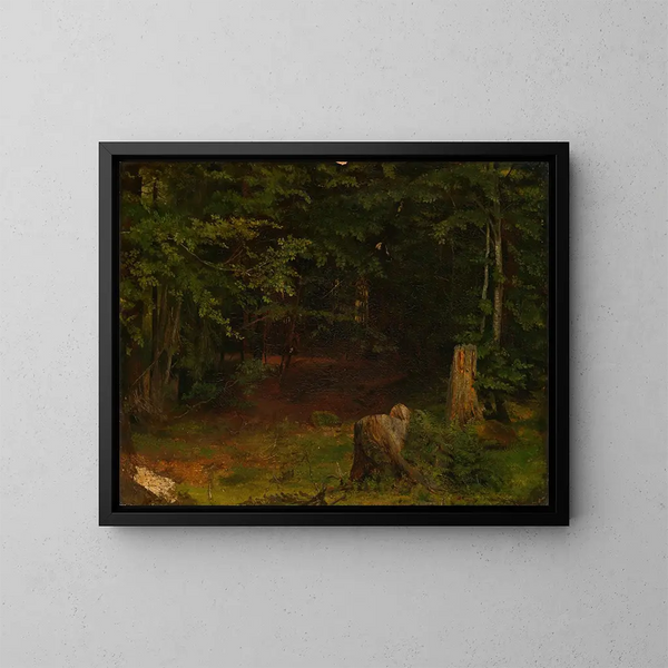 Interior de la selva - Hans Thoma — cuadro enmarcado en la pared