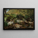 Arroyo con arbustos y hierbas - Hans Thoma — cuadro enmarcado en la pared