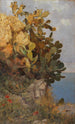 Cactus en la costa de Taormina Sicilia - Hans Unger — vista de la obra
